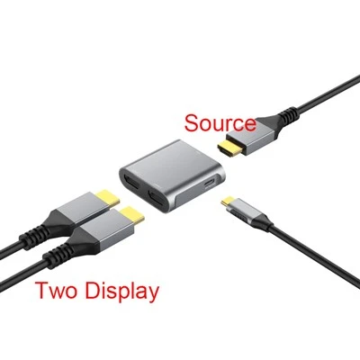 Rozdzielacz HDMI 1 na 2 wyjścia 4K60 Hz Rozszerz wyświetlacz